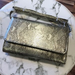 ‼️ Gold Silver Snake Print Mini Shoulder Bag